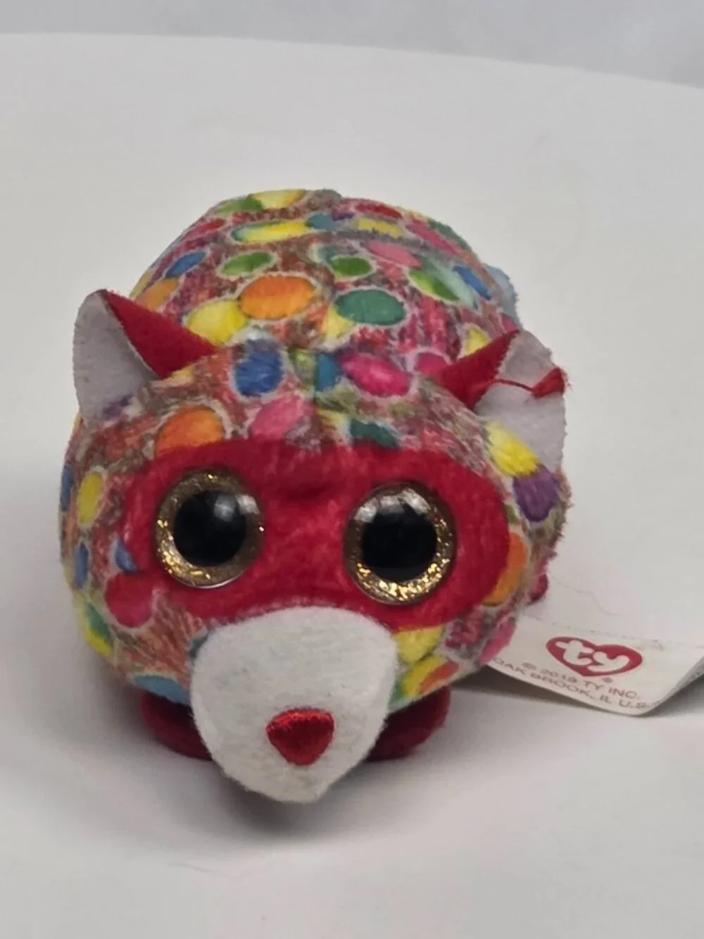 mcdonalds Teeny TY beanie boos rugger the raccoon plush red doll Happy meal Toy